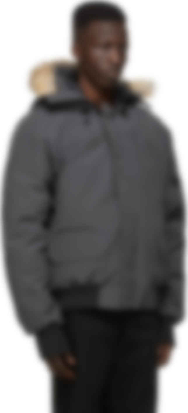 canada goose bomber jacket grey