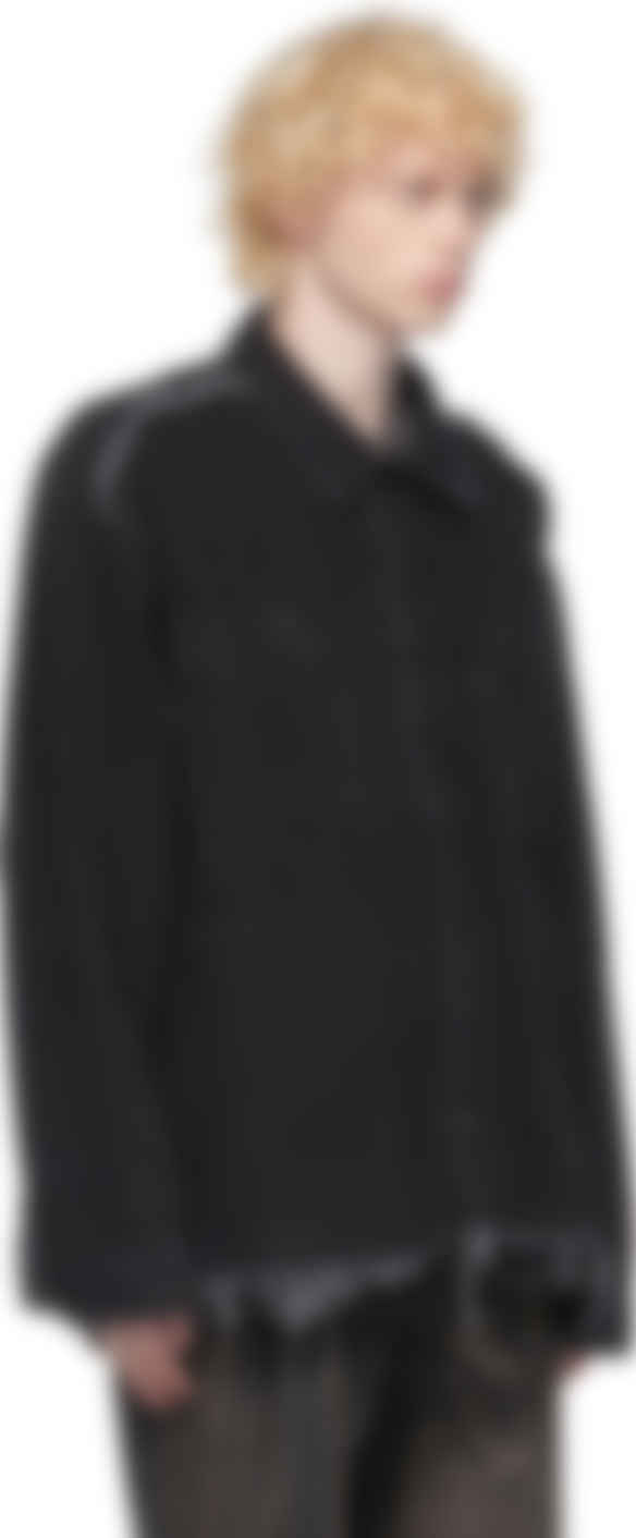 black denim oversized shirt