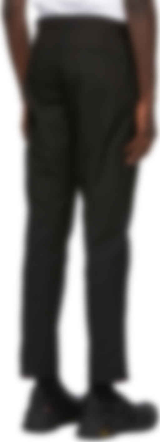 black slim work trousers