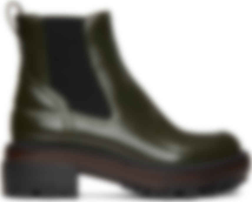 Green Leather Shaye Boots By Rag Bone On Sale