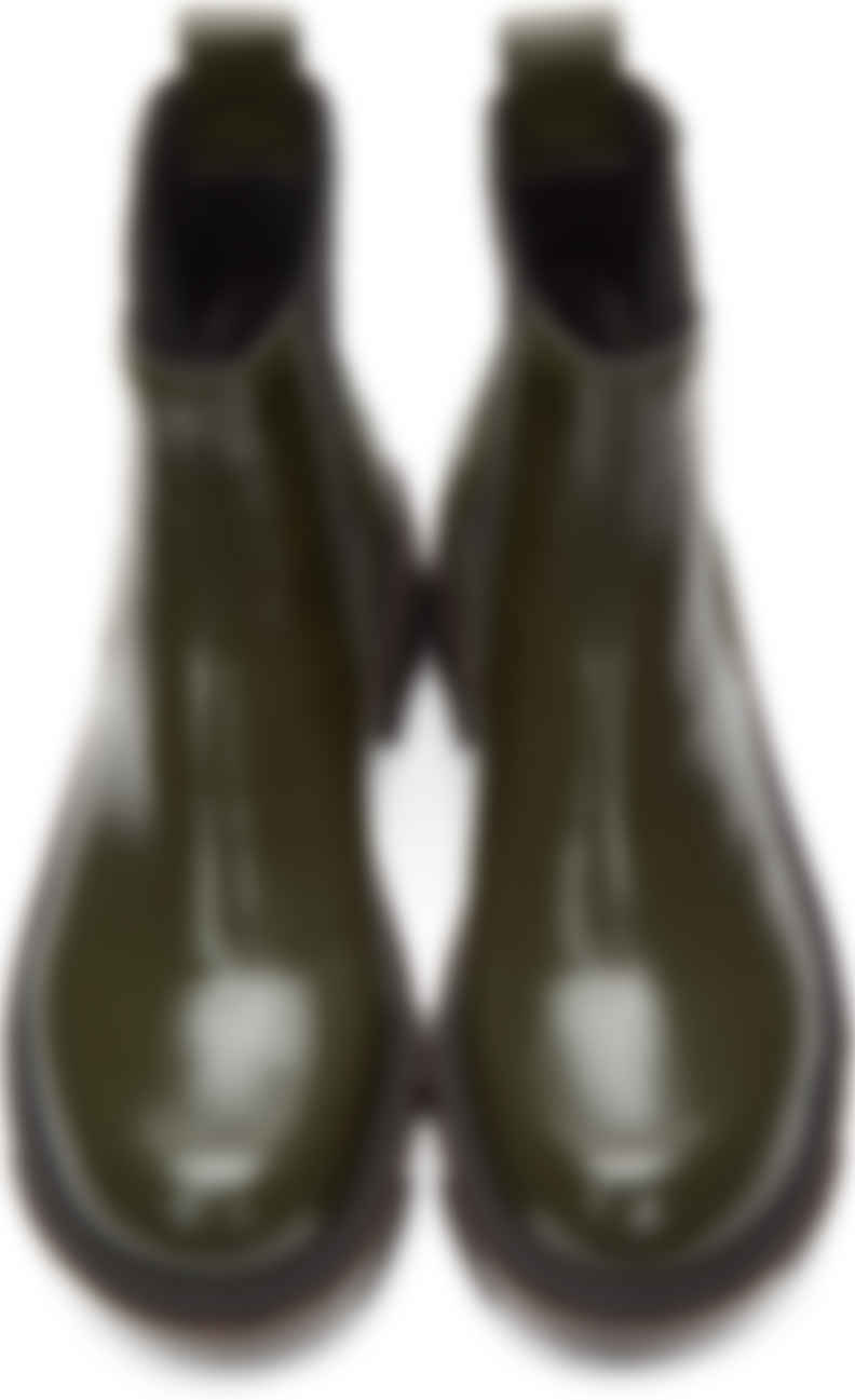 Green Leather Shaye Boots By Rag Bone On Sale