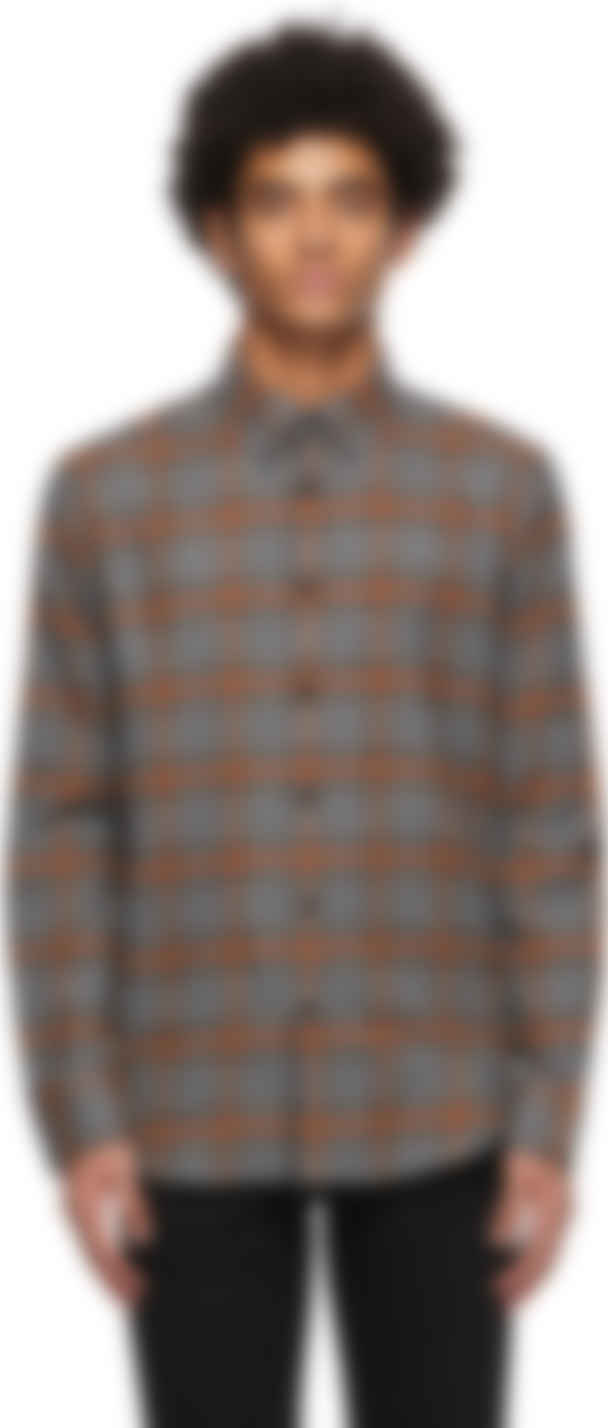 Rag Bone Grey Orange Fit 2 Tomlin Shirt Ssense