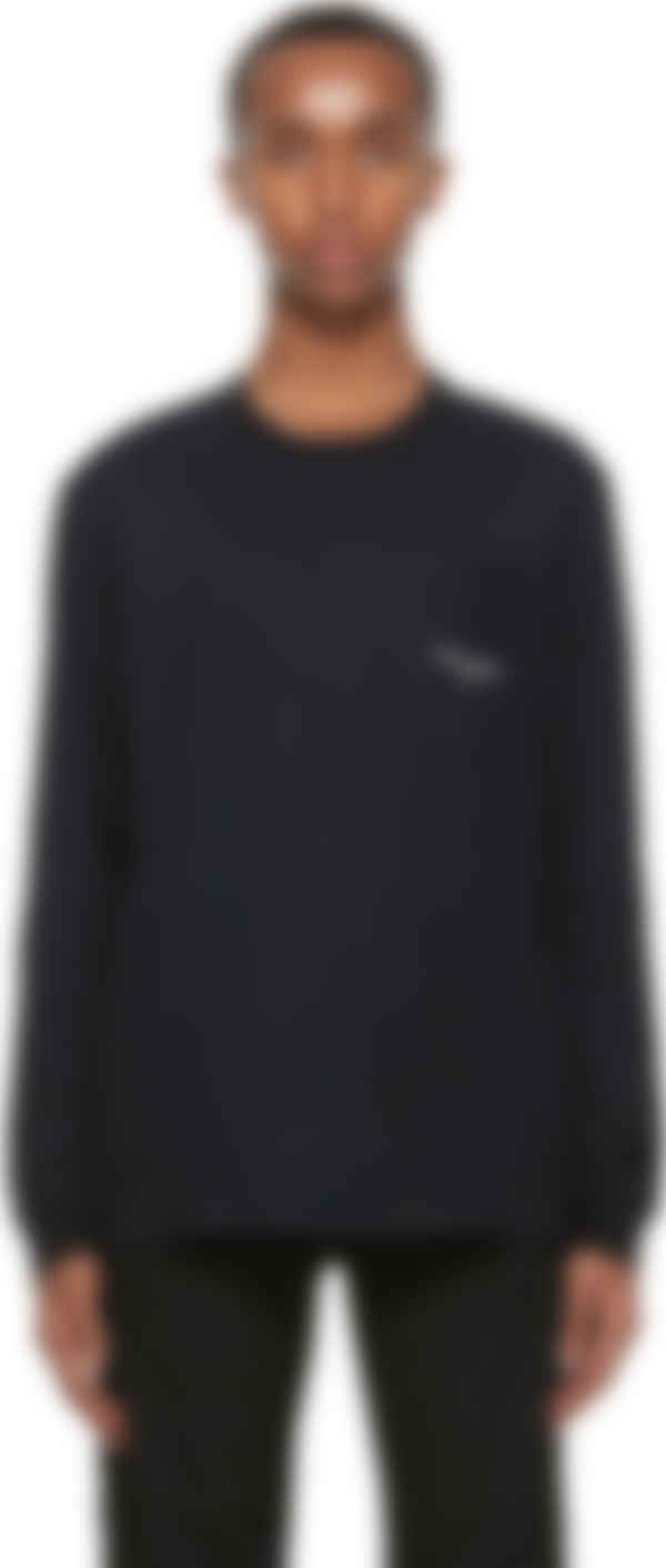 comme des garcons homme long sleeve logo tee