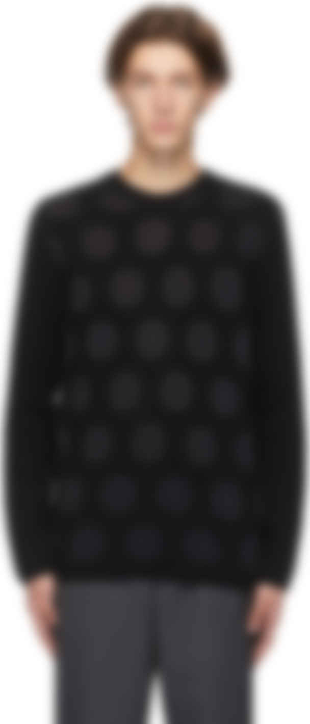 comme des garcons polka dot sweater