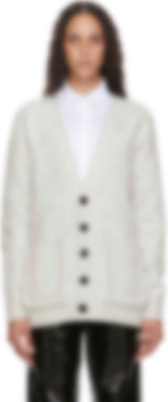 white cardigan oversized