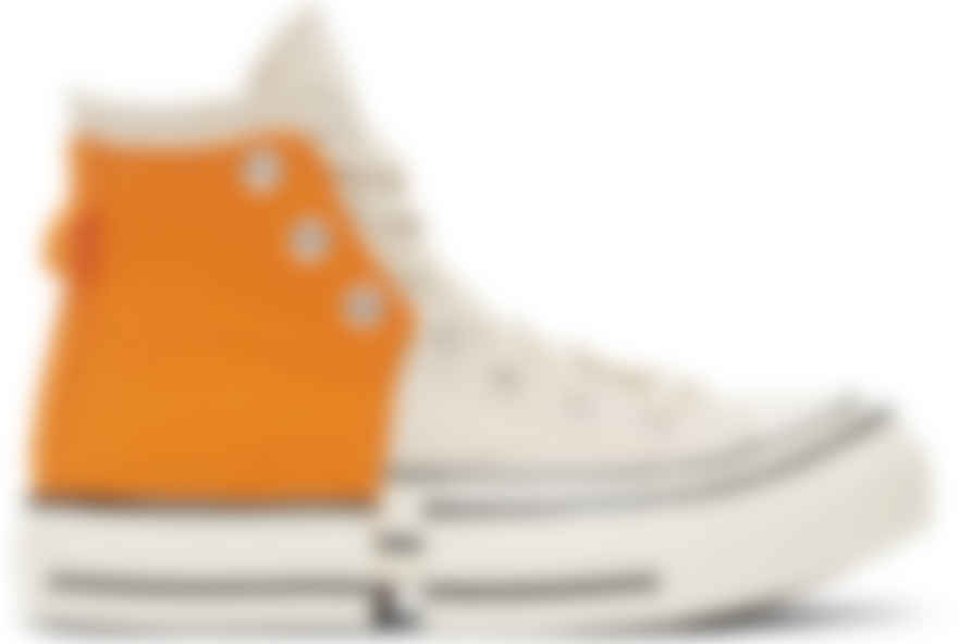 white and orange converse