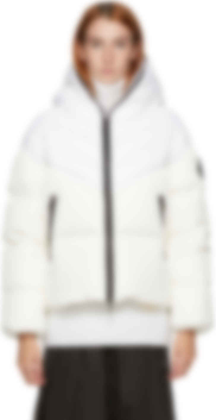 white moncler coat