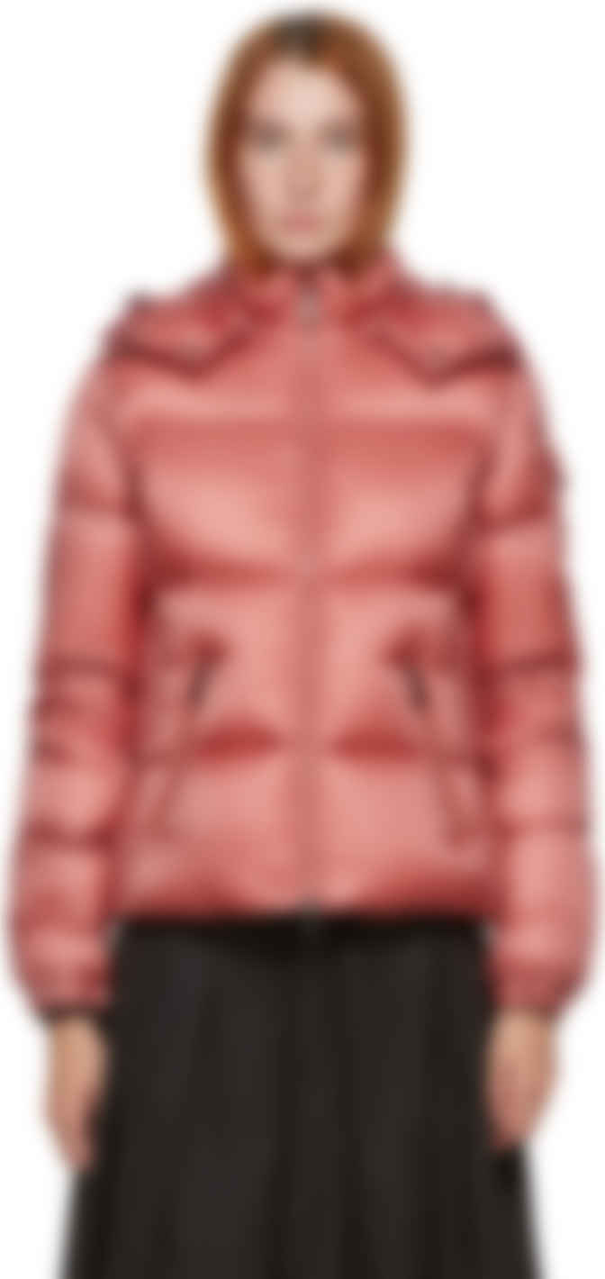 pink moncler coat