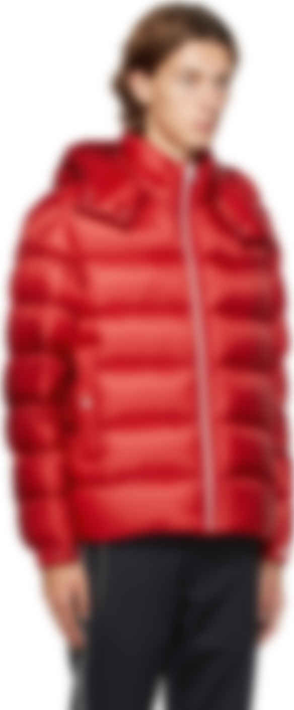 moncler red down jacket