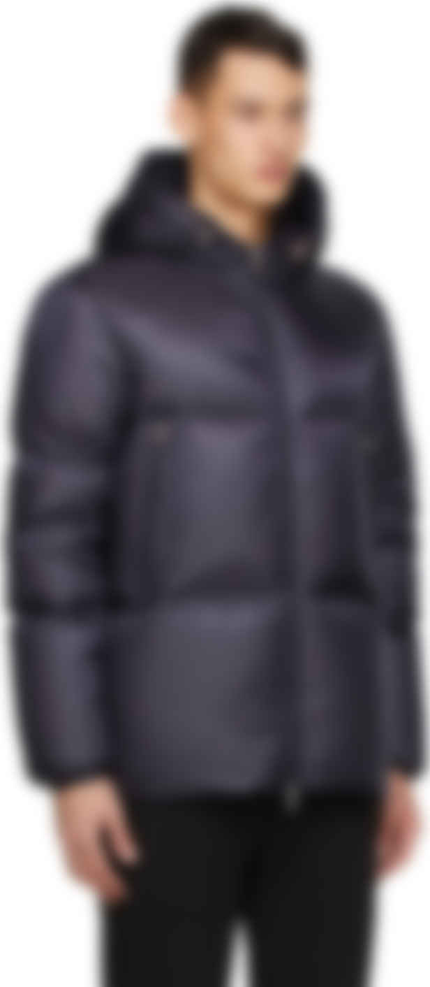 Moncler ネイビー Gleb ダウン ジャケット Ssense 日本