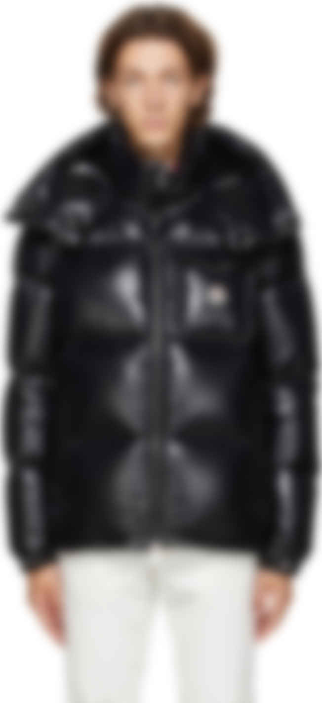 moncler black down montbeliard jacket