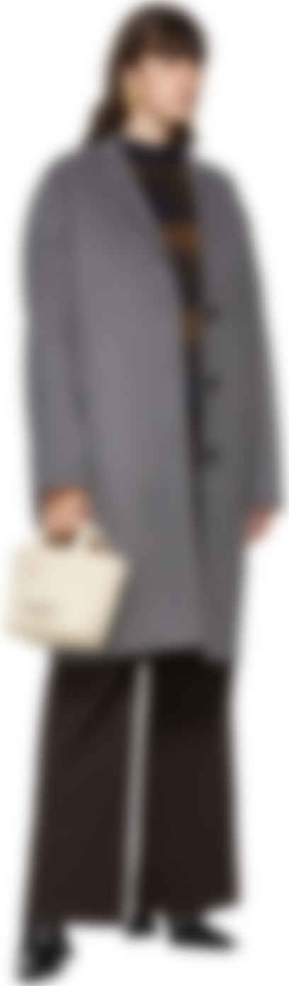 Acne Studios グレー ウール シングルブレスト コート Ssense 日本