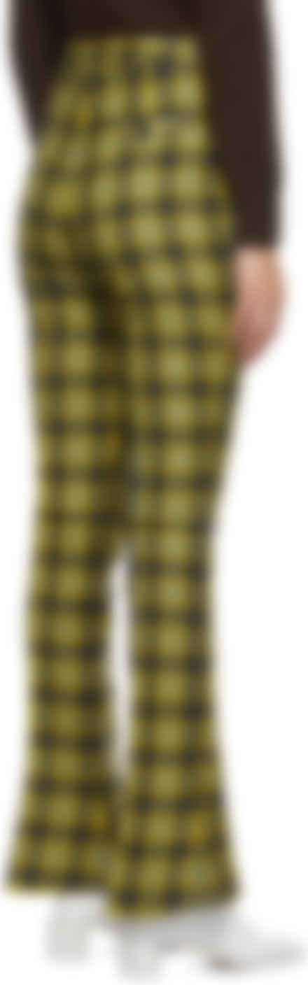 slim checked trousers