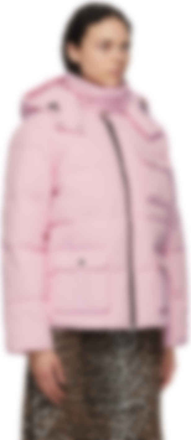 ganni pink puffer jacket