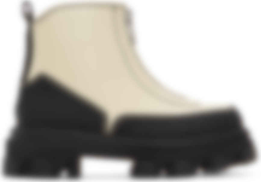 ganni boots white