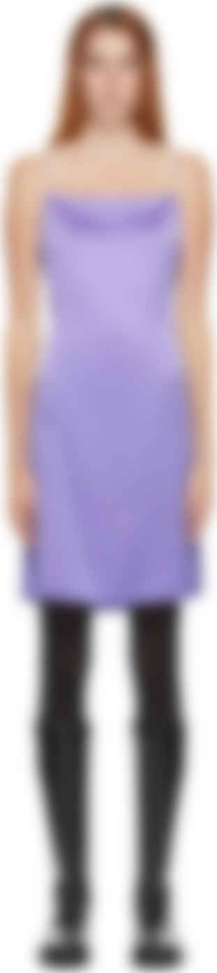 helmut lang purple dress