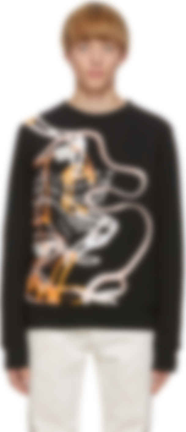 black printed sweatshirt