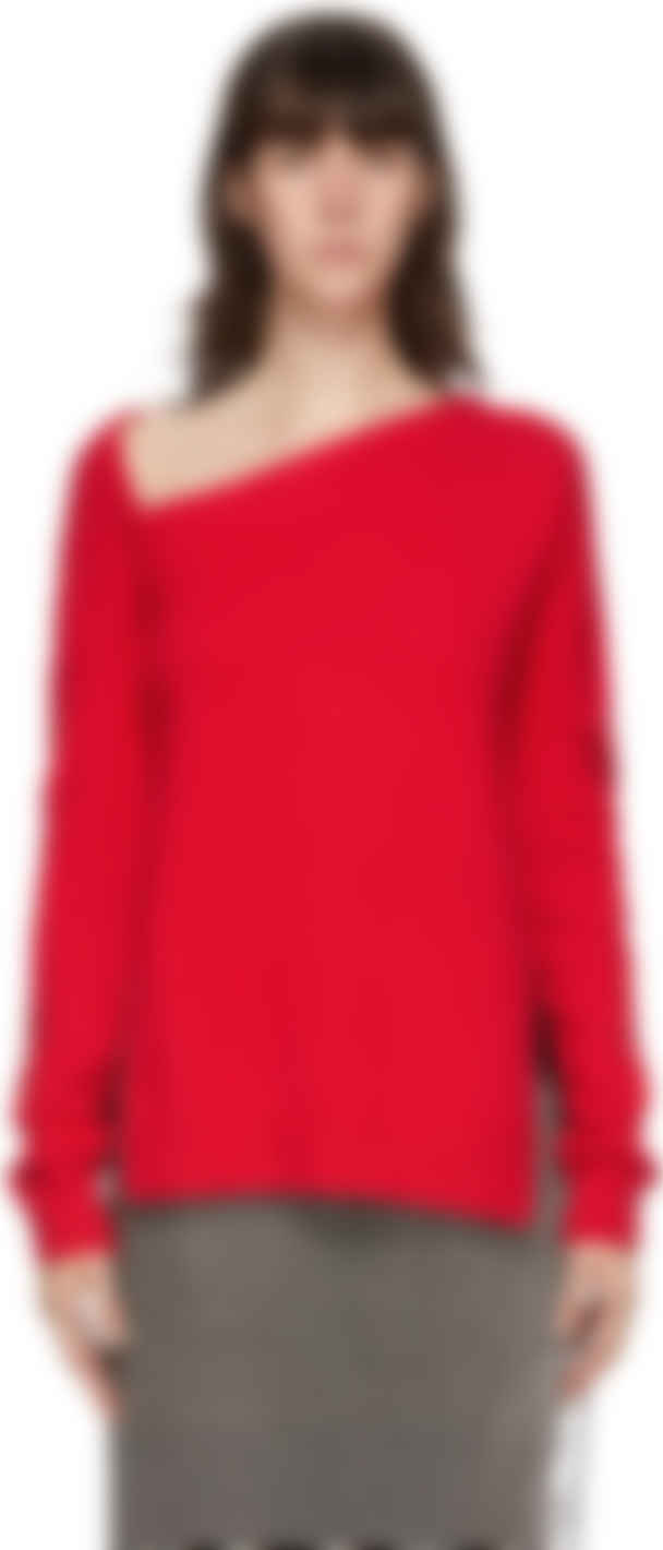 red cashmere sweater