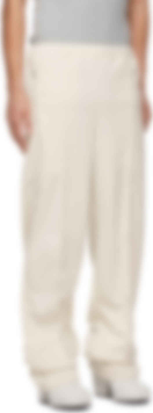 random identities white high rise pants