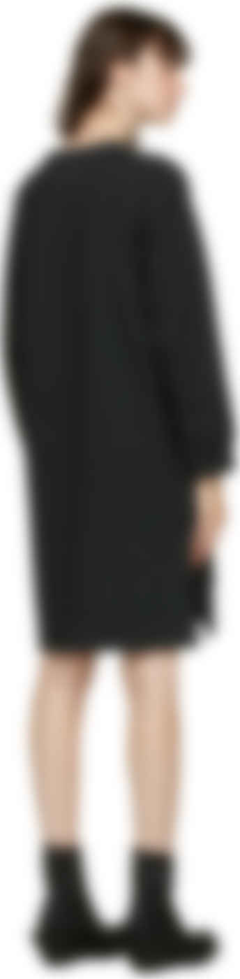 black oversized sweater dress