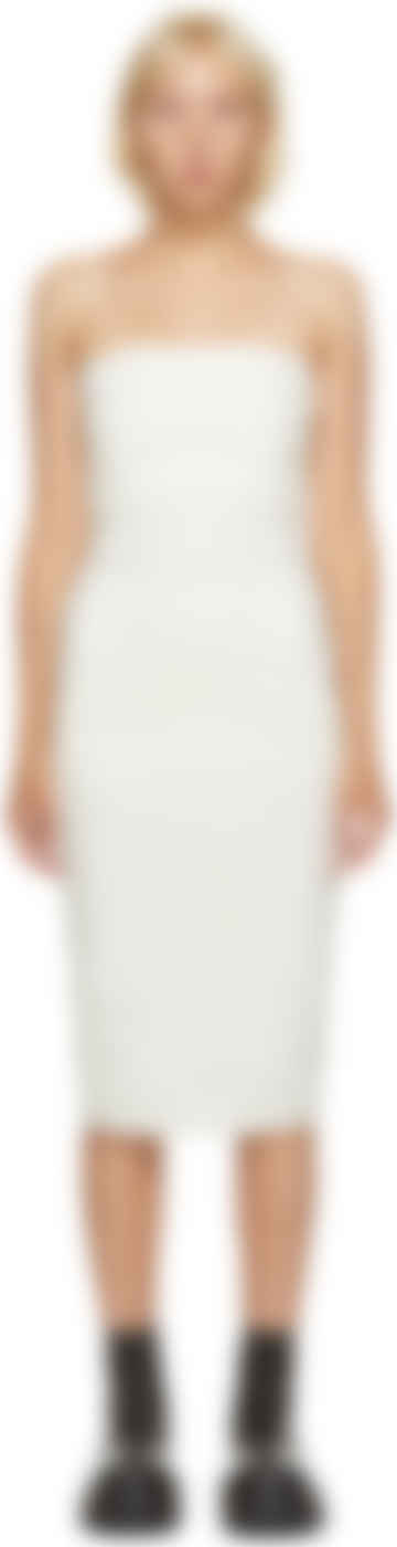white bustier dress