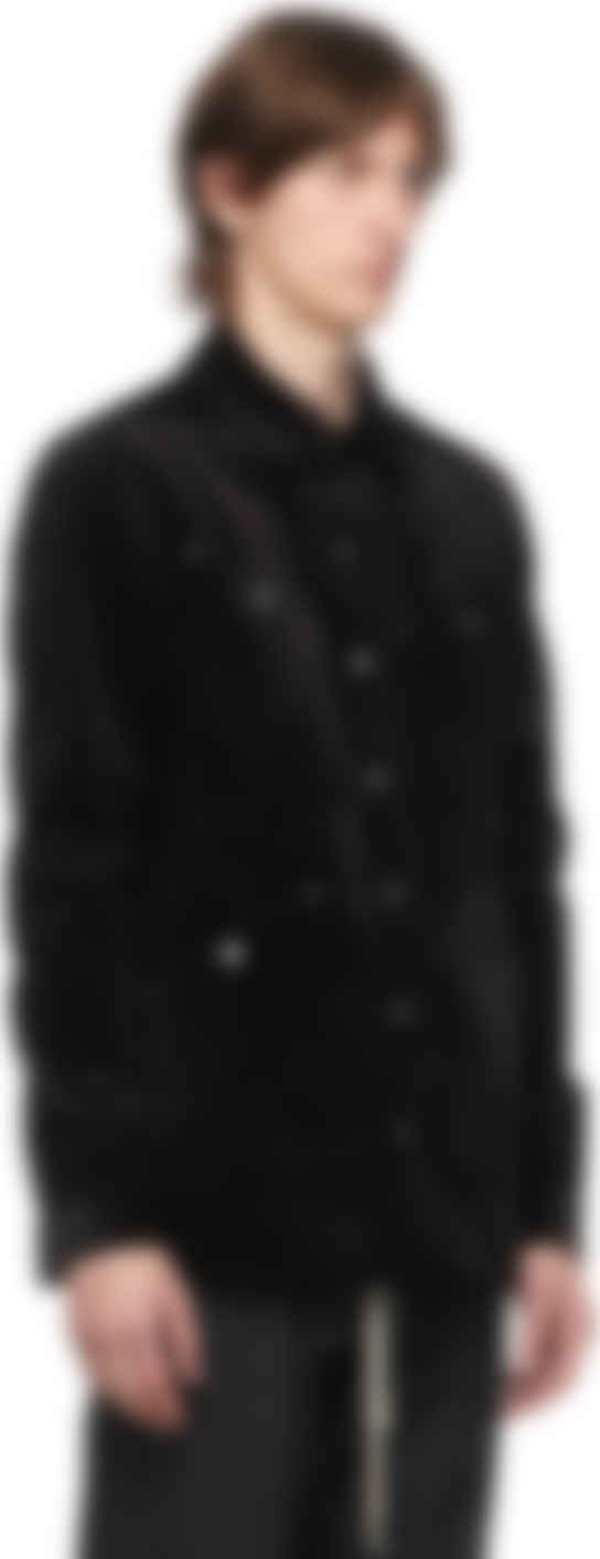 Rick Owens ブラック 4 ポケット アウターシャツ ジャケット Ssense 日本