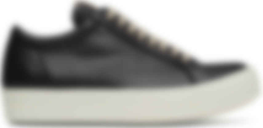 rick owens black low sneakers