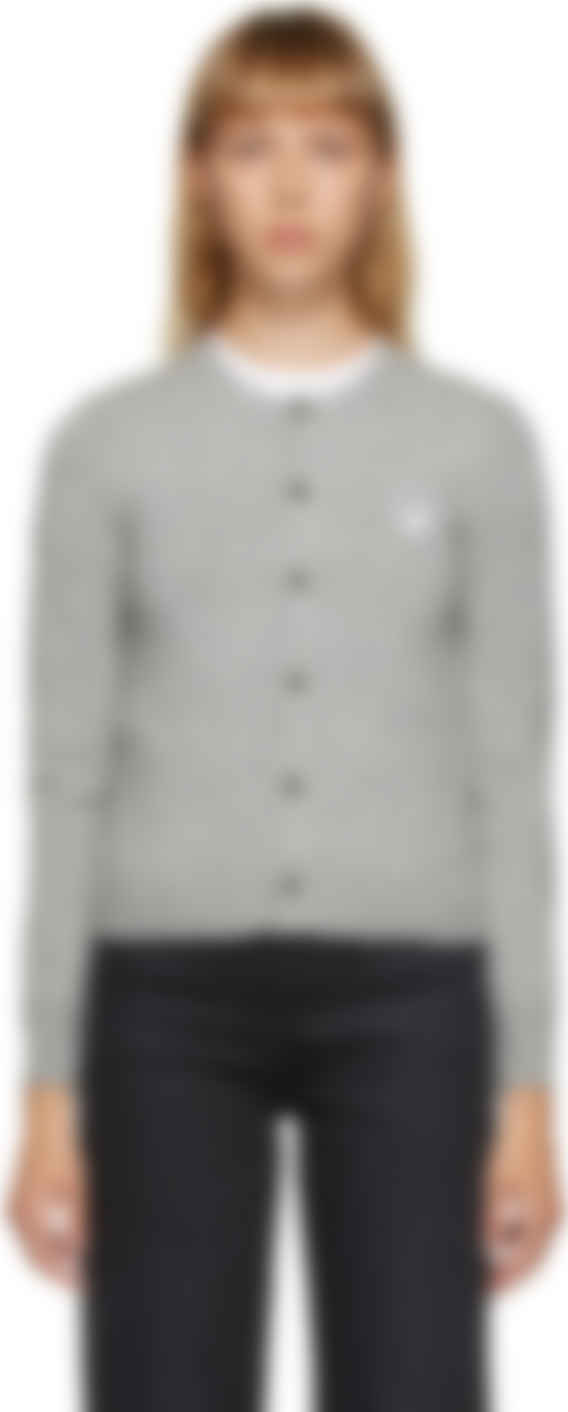 comme des garcons grey cardigan