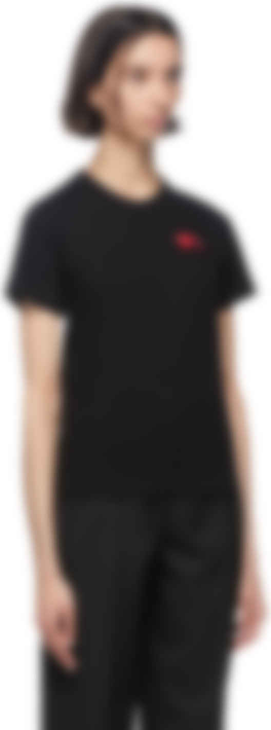 black and red comme des garcons shirt