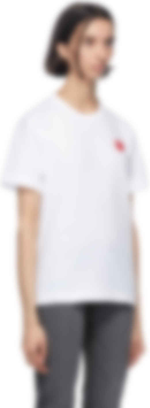 comme des garcons mens white t shirt