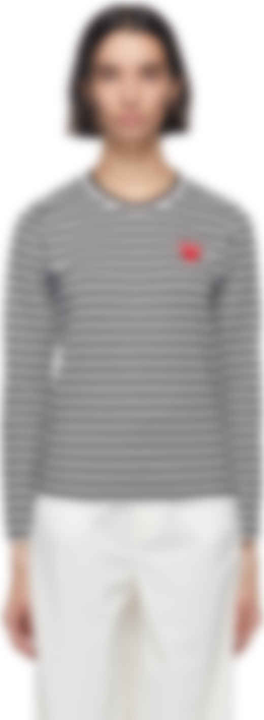 comme des garcons long sleeve striped