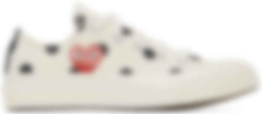 white converse edition polka dot heart chuck 70 high sneakers