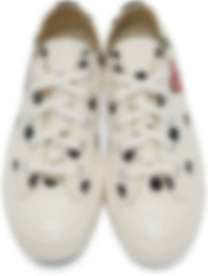 white converse edition polka dot heart chuck 70 high sneakers