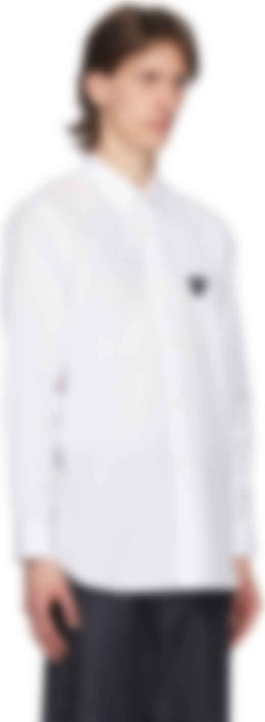 cdg white shirt black heart