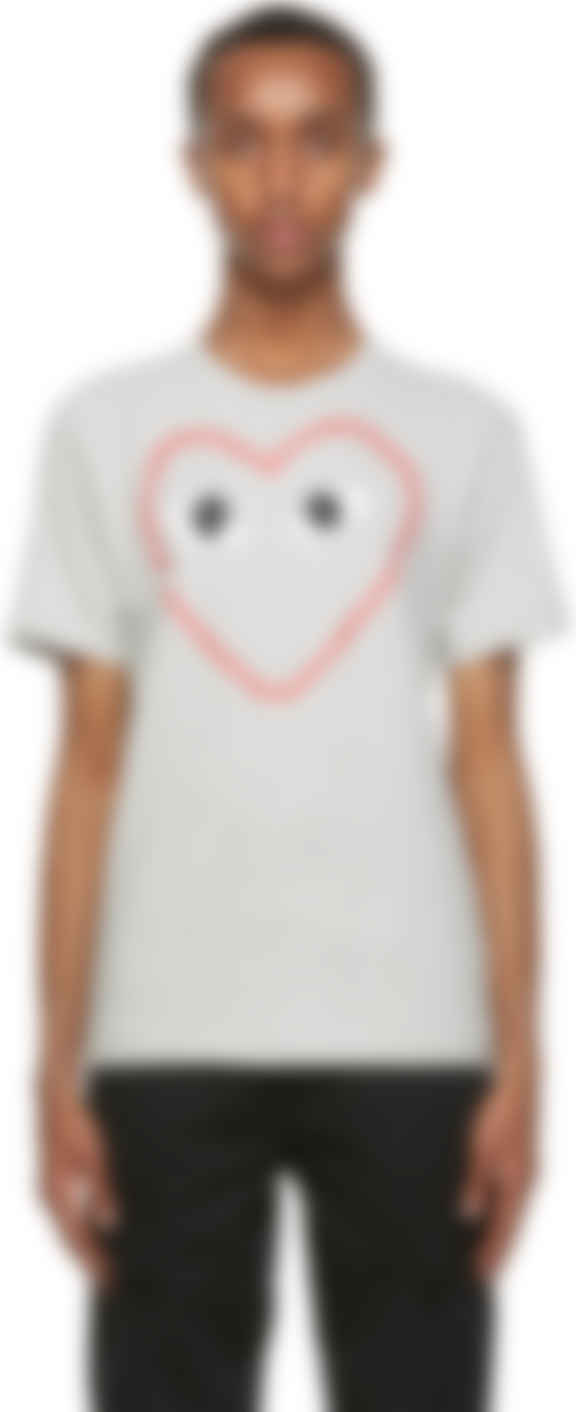 comme des garcons play t shirt grey