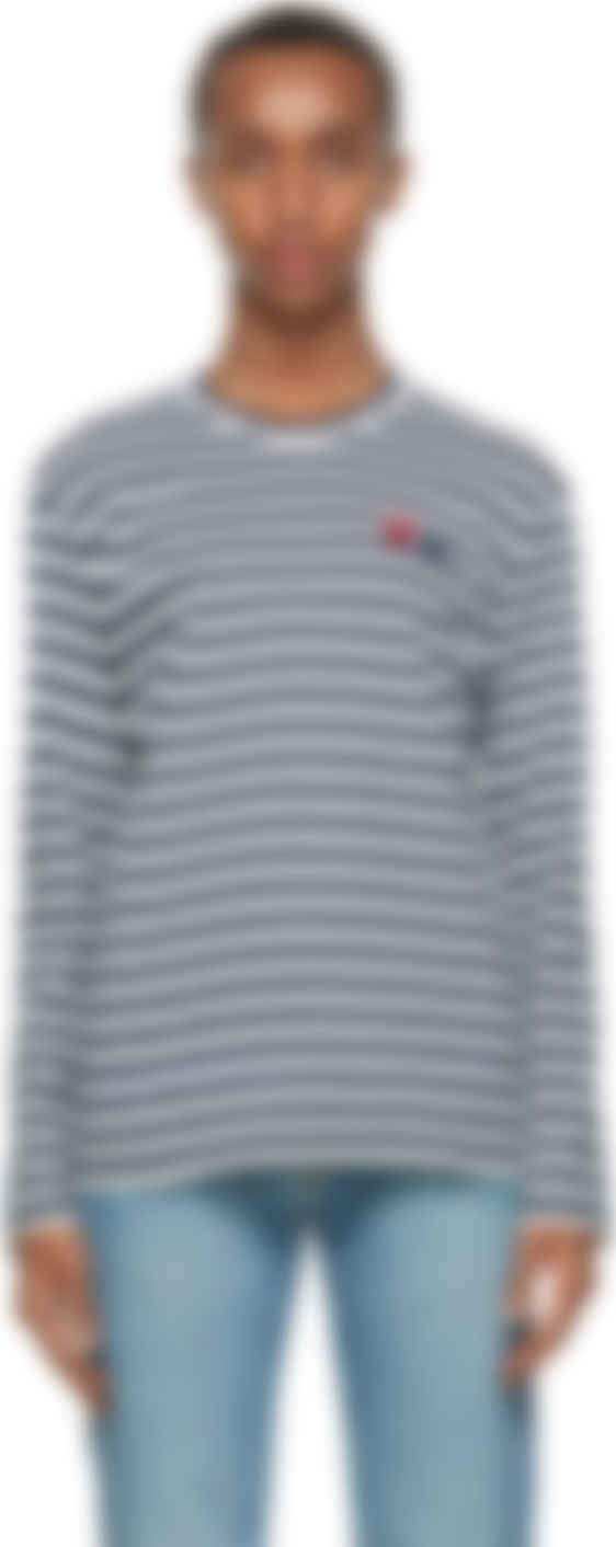 comme des garcons t shirt navy