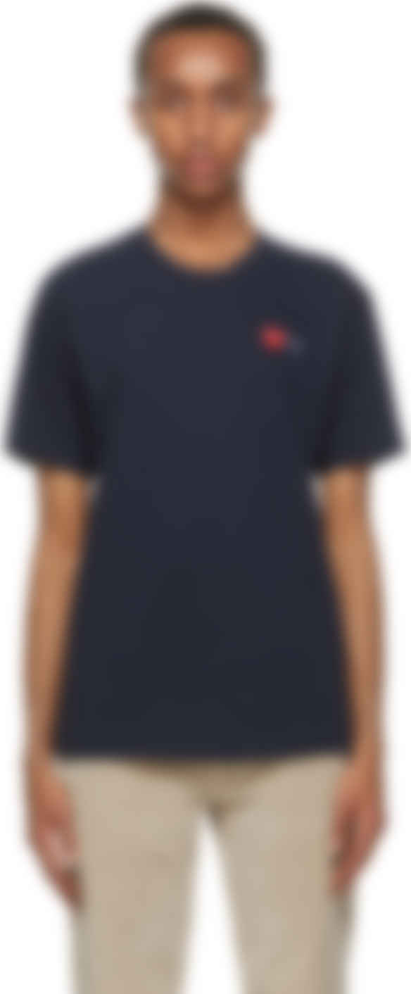 comme de garcons navy t shirt