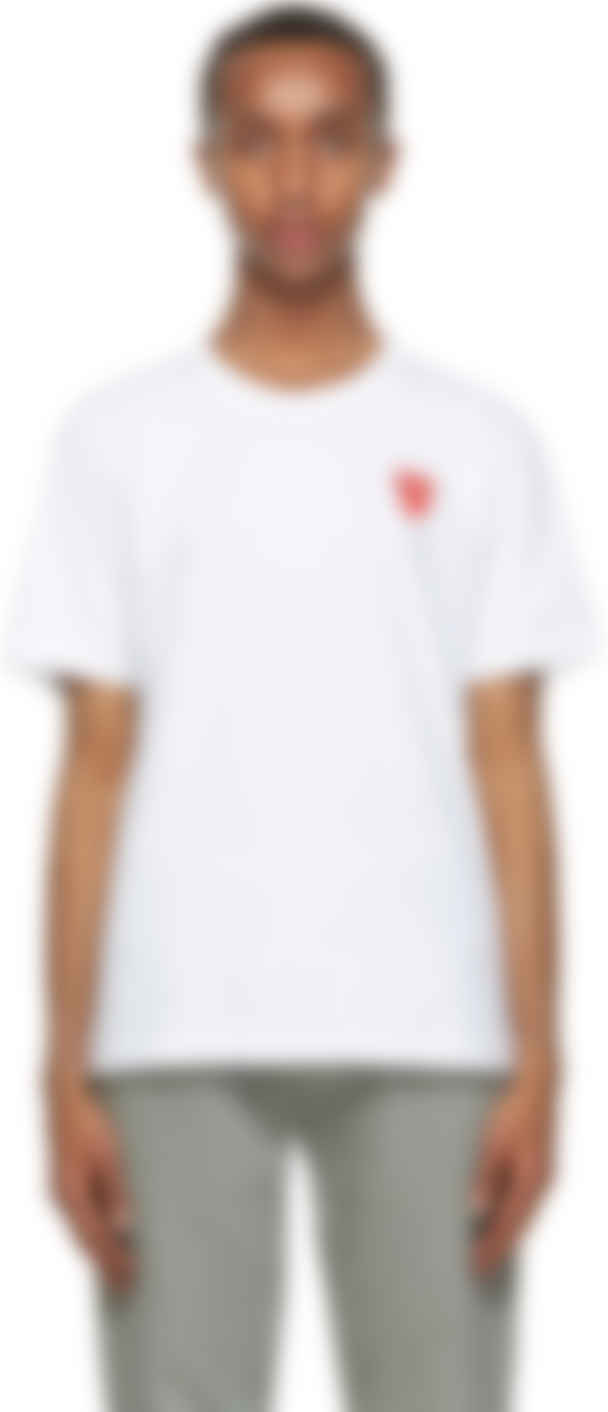 comme des garcons double heart shirt