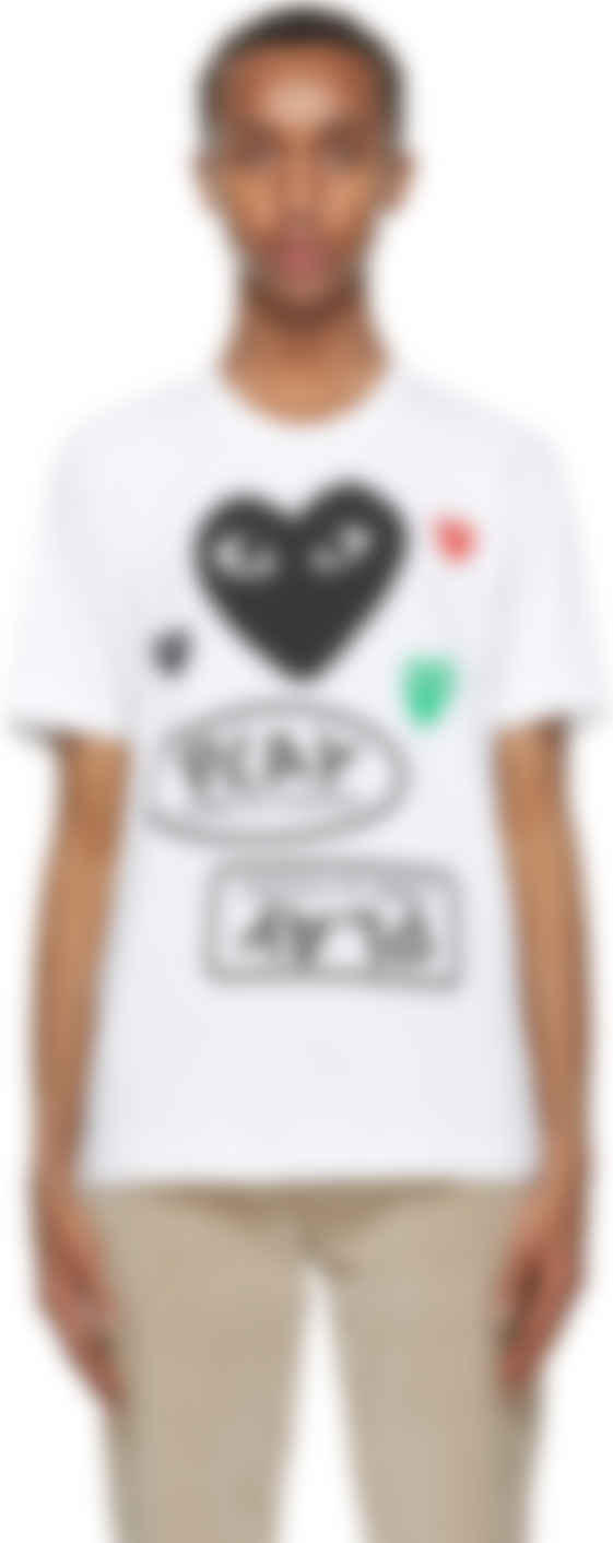 black and white comme des garcons shirt