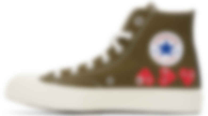 converse comme des garcon kaki