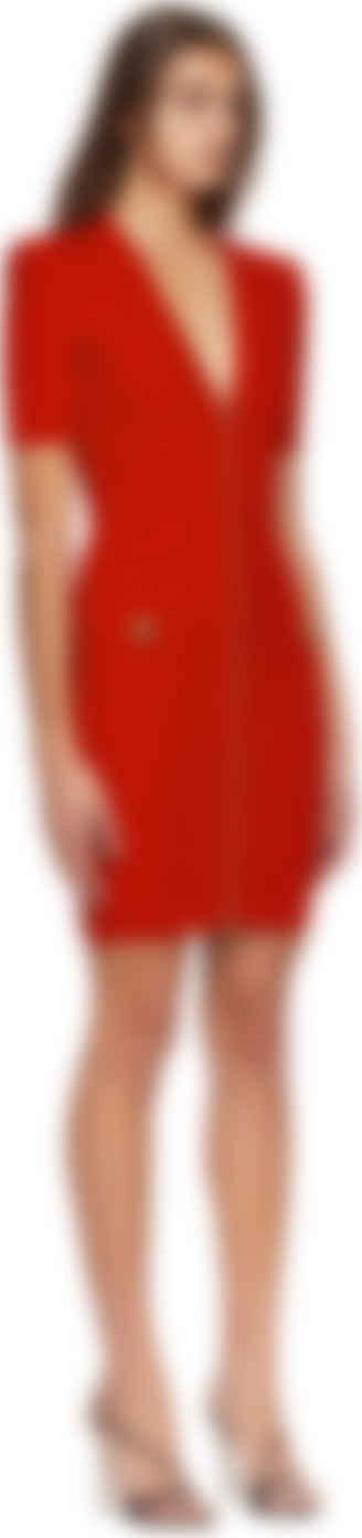 balmain red dress