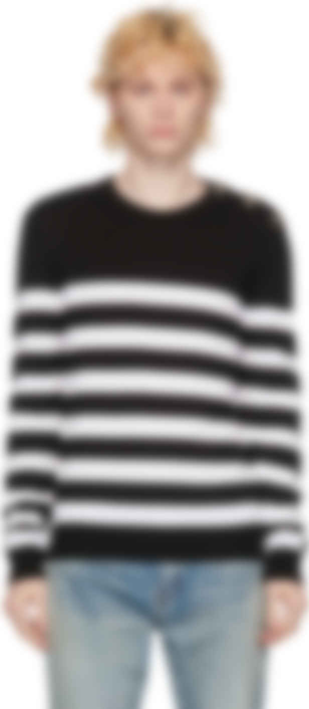 sweater black white