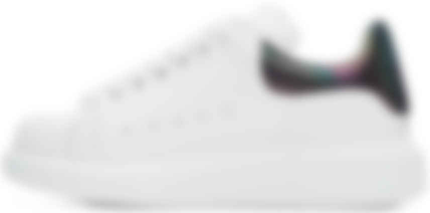 alexander mcqueen white iridescent sneakers