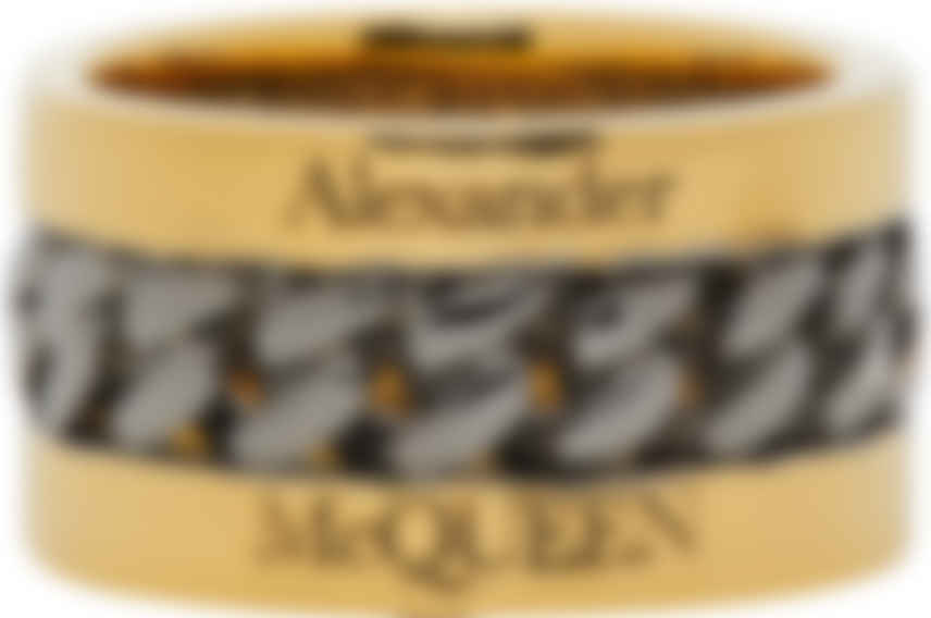 alexander mcqueen gold ring