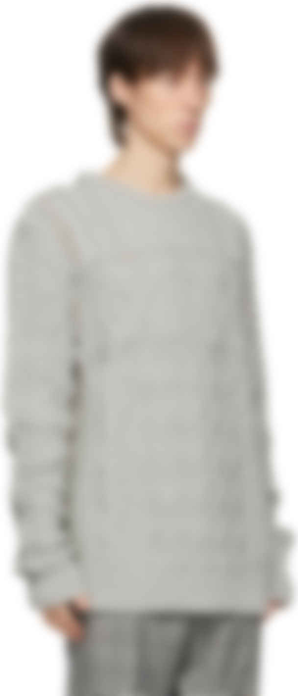 Paul Smith グレー ケーブル ニット セーター Ssense 日本