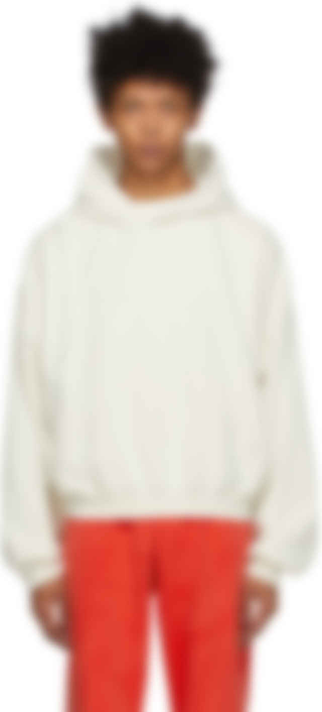 white french terry hoodie