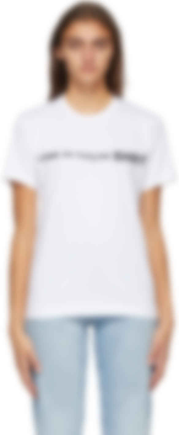 comme de garcon t shirt white