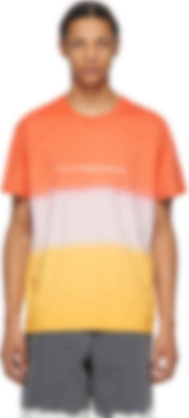 Givenchy Orange Faded Effect Studio Homme T Shirt Ssense