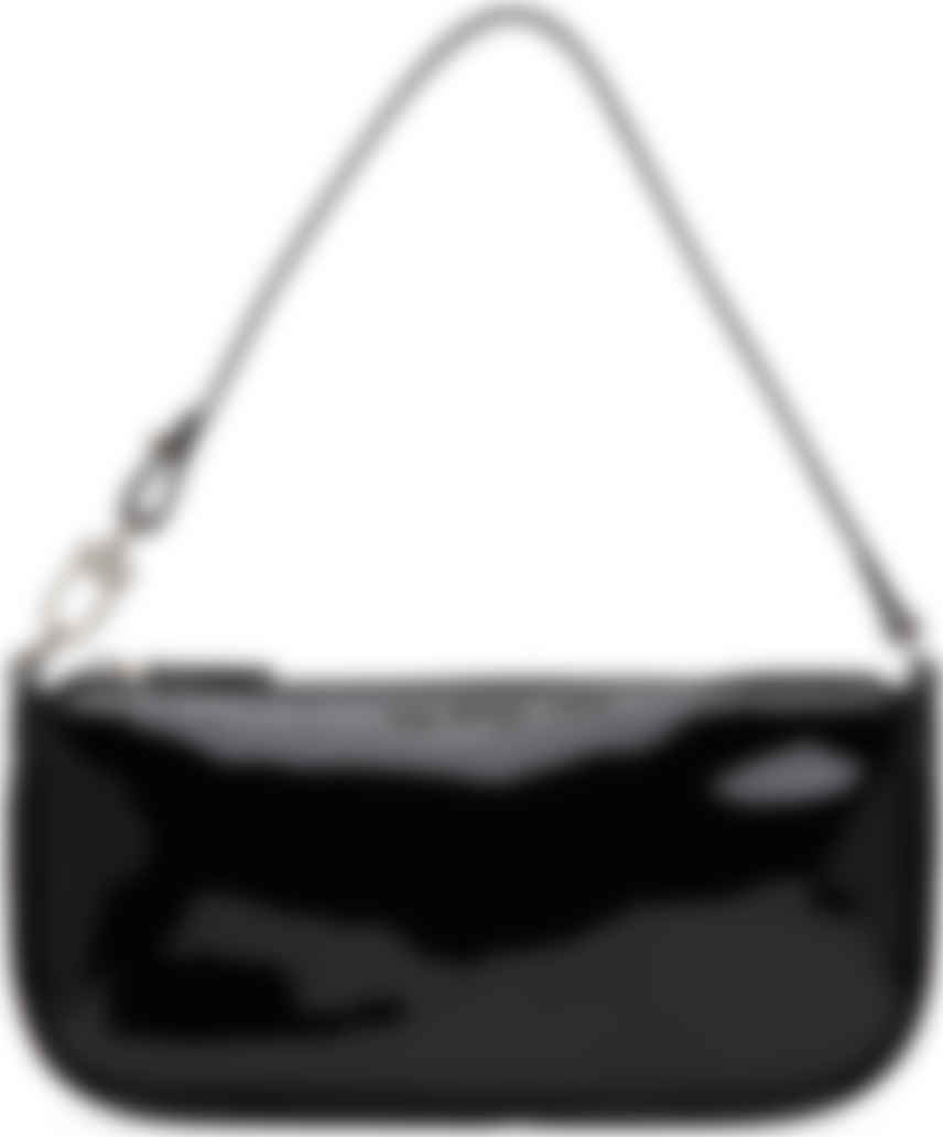 sac en cuir vernis noir