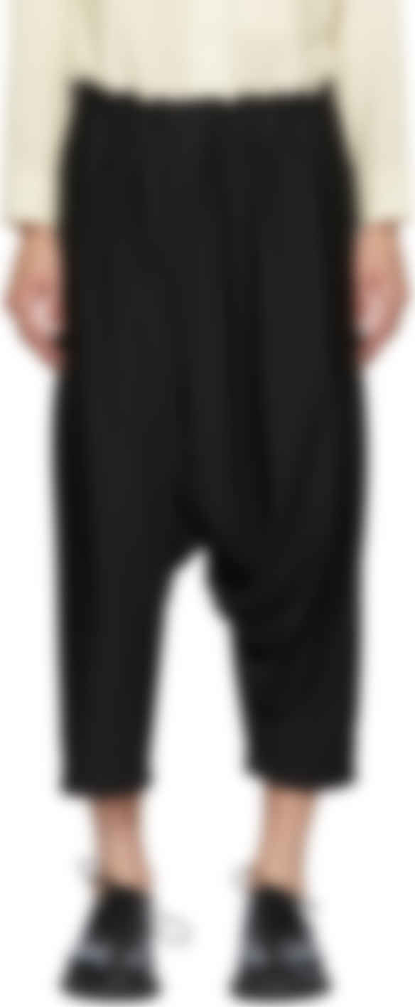 black jersey trousers